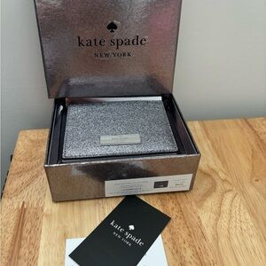 Kate Spade Silver Glitter Card Holder